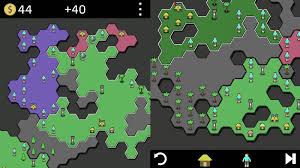 Antiyoy Online minimalist strategy gameplay with hex tiles and territories