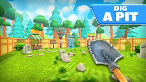 “Player digging endlessly in A Game About Digging a Hole – capturing the psychological appeal of repetitive gameplay.”

