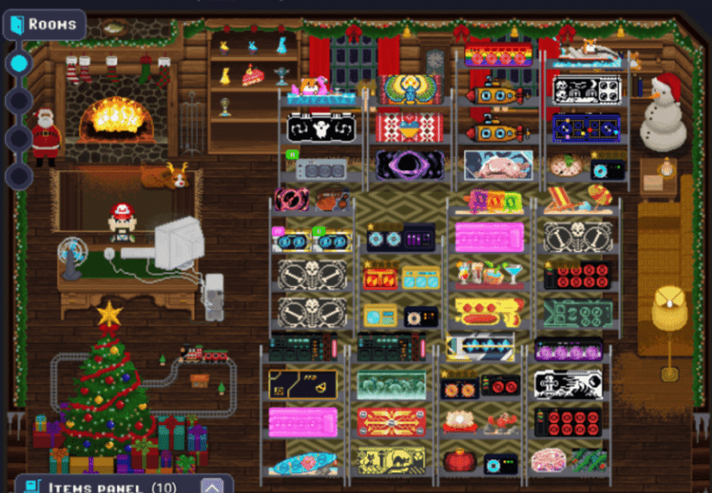 RollerCoin game guide 2025 – virtual mining simulator showing arcade games and crypto earnings